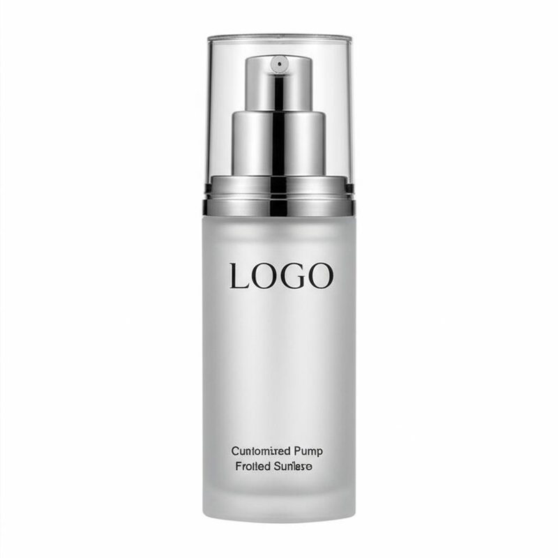 Hot Stamping Logo Cosmetic Airless Bottle with Customized Pump and Frosted Surface for Premium Packaging